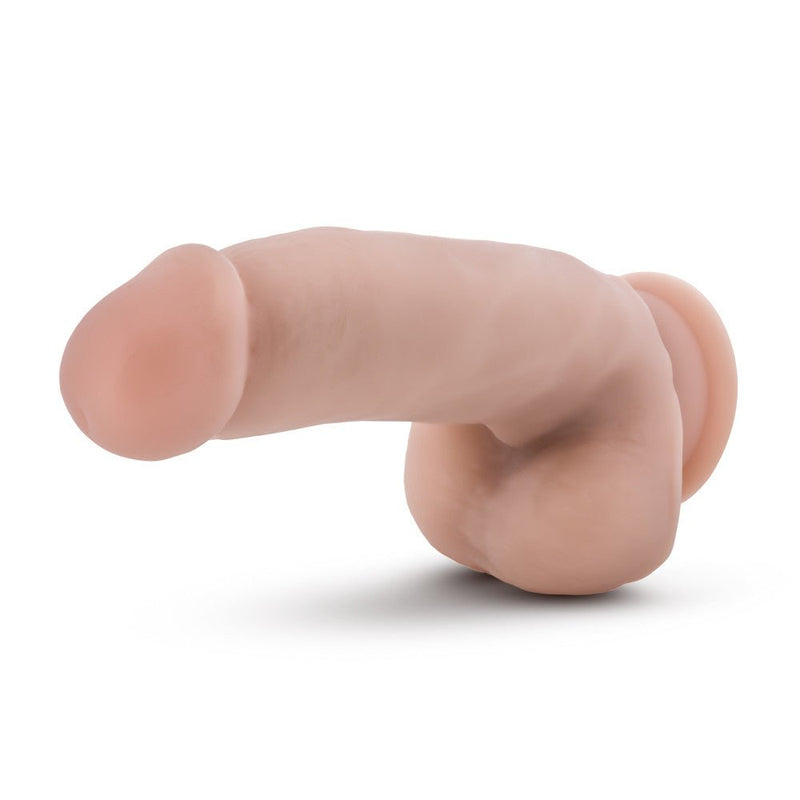 Coverboy The Pizza Boy Realistic Beige 7-Inch Long Dildo With Balls & Suction Cup Base