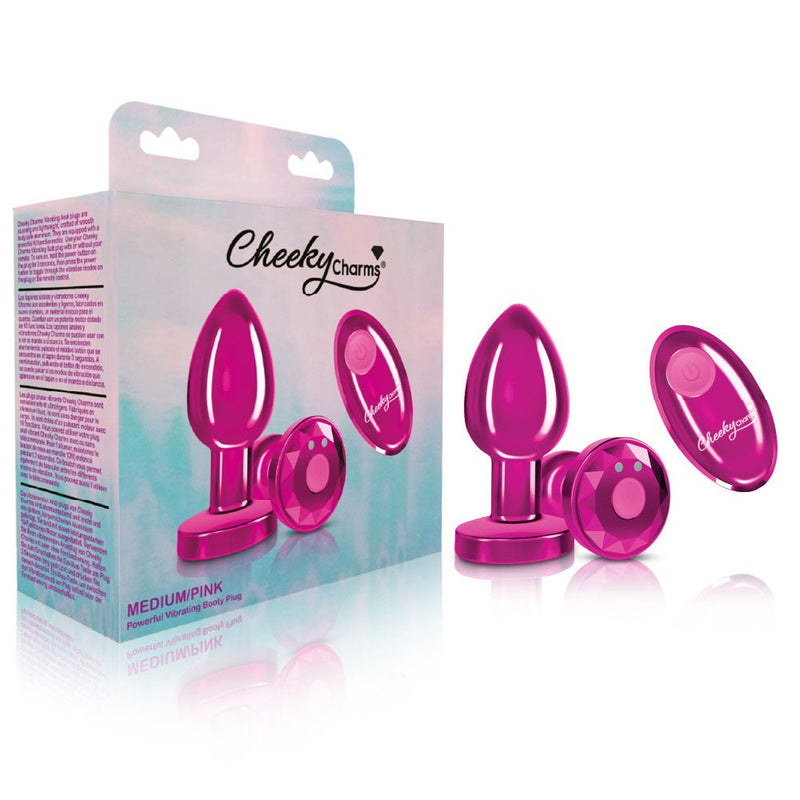 Viben Vibrating Pink Metal Remote Plug - Medium