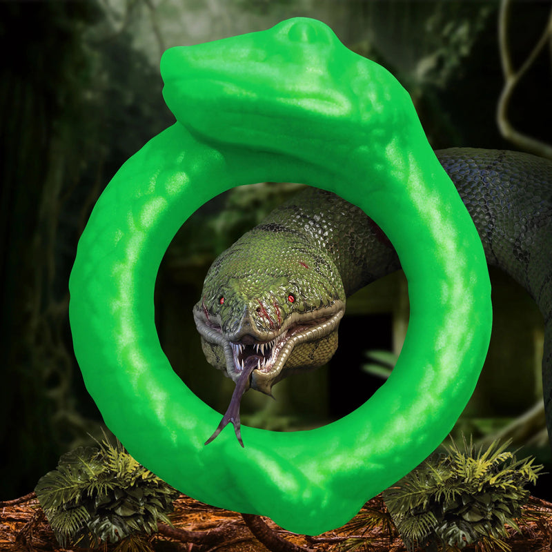 XR Brands Serpentine Silicone Cock Ring - Green