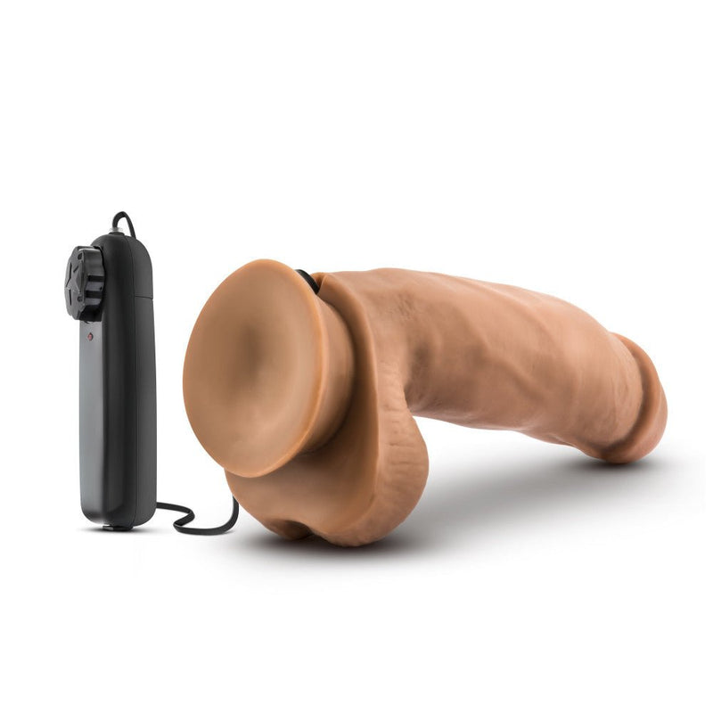 Coverboy MMA Fighter Realistic Mocha 7-Inch Long Remote Control Vibrating Dildo With Suction Cup Base