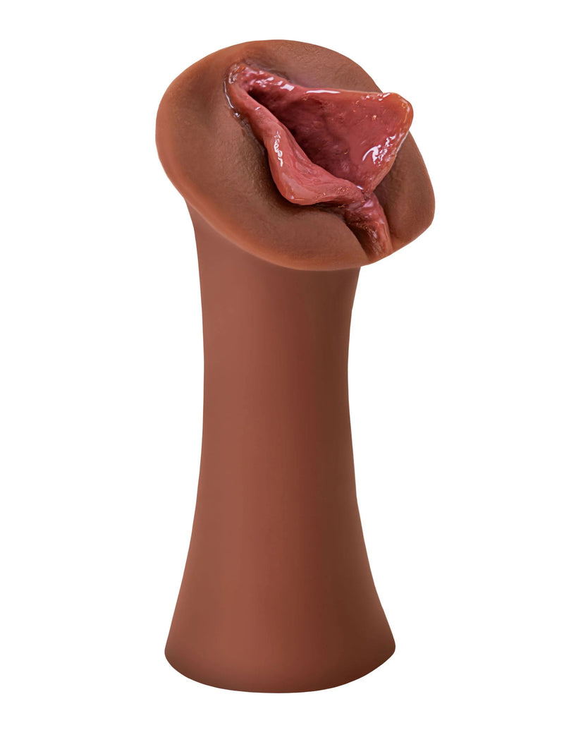 Pipedream Extreme Wet Pussies - Luscious Lips - Brown - Stroker Masturbator - Realistic Pocket Pussy