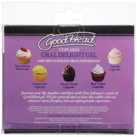 Doc Johnson Goodhead - Oral Delight Gel - Cupcake - 5 Pack - 1 Fl. Oz.