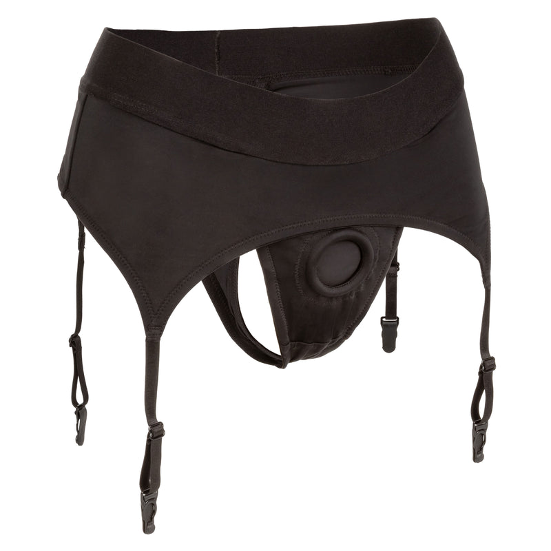 CalExotics Boundless Thong With Garter - L/xl - Black