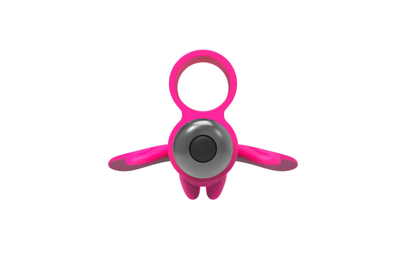 Icon Brands The 9's Flirt Finger Butterfly Finger Vibrator - Pink
