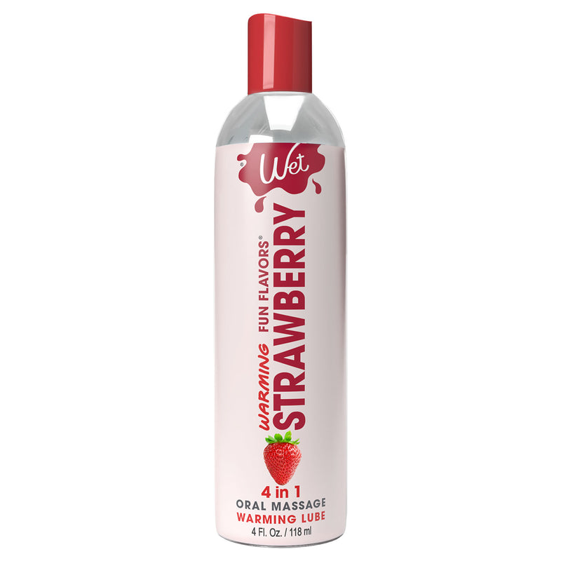 Wet Wet Warming Fun Flavors - Strawberry - 4 in 1 Lubricant 4 Oz