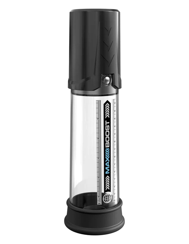 Pipedream Pump Worx Max Boost - Black/Clear - Penis Pump - With Pump Action Handle