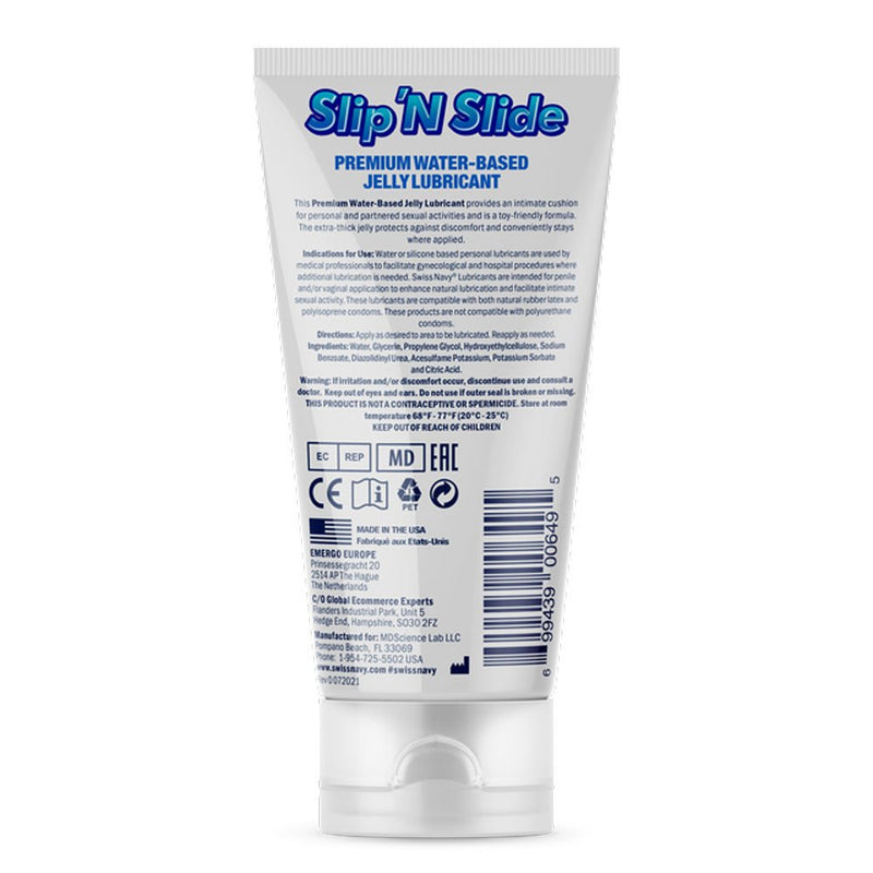 M.D. Science Lab Swiss Navy Slip N Slide - Premium Jelly Lubricant - 5 Fl. Oz.