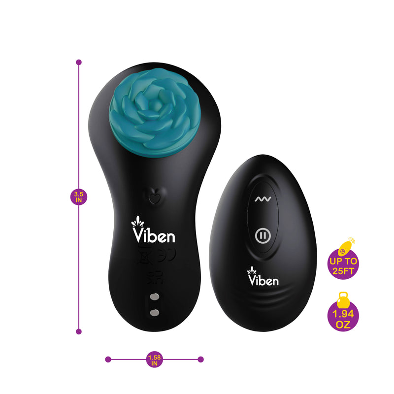 Viben Secret Seduction Remote Panty Vibe - Black/ocean