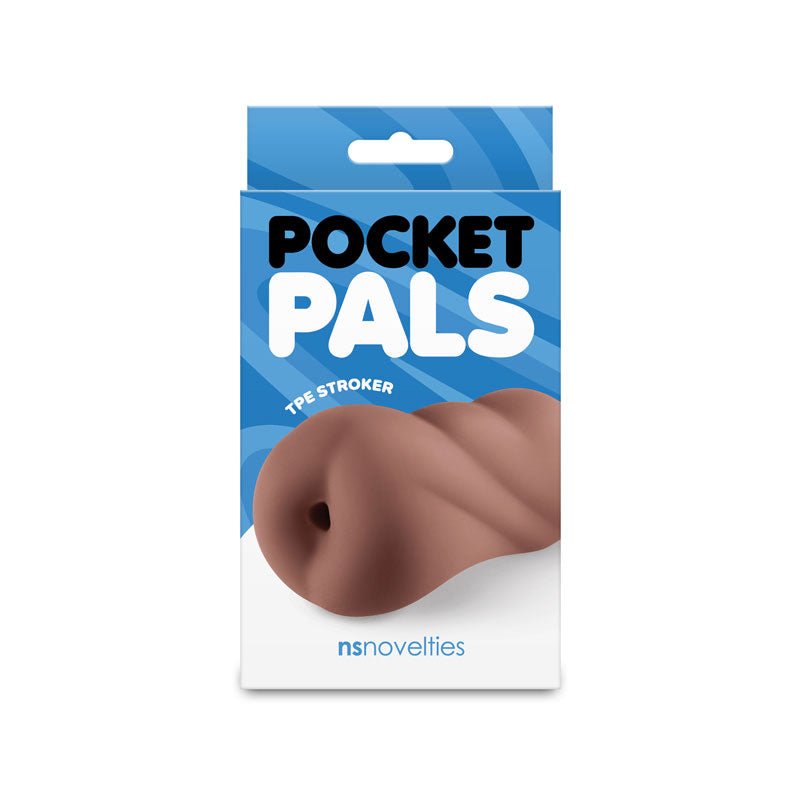 NS Novelties Pocket Pals - Anal Stroker - Brown - Stroker Masturbator - Realistic Pocket Pussy - Mini Stroker