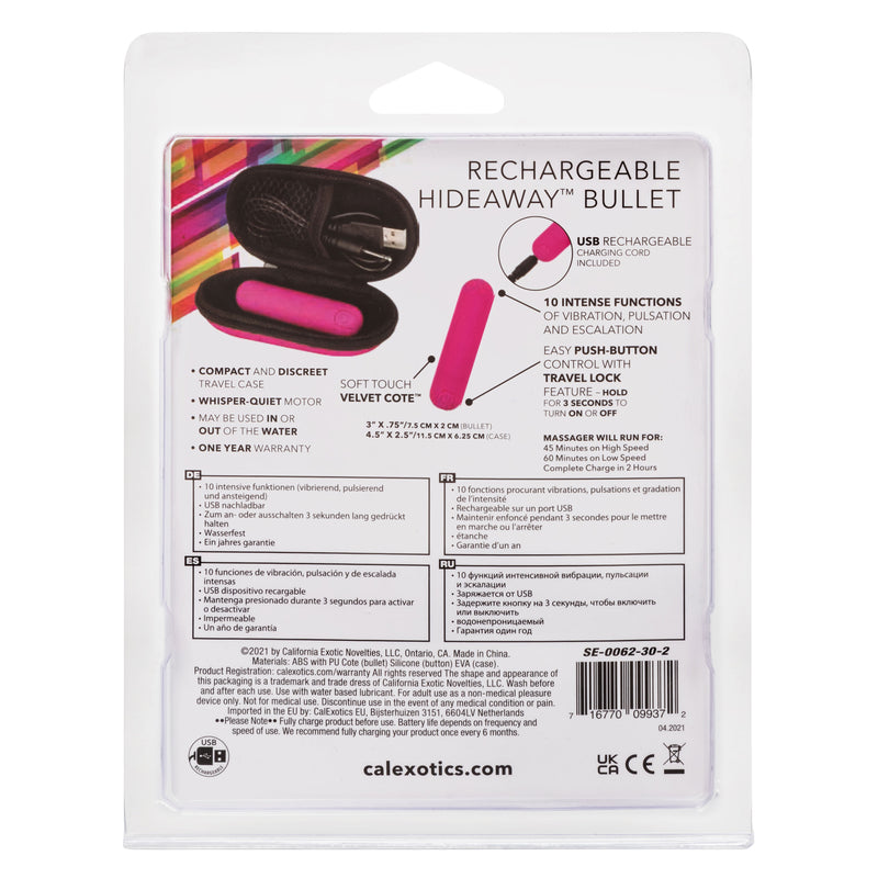 CalExotics Rechargeable Hideaway Bullet - Pink