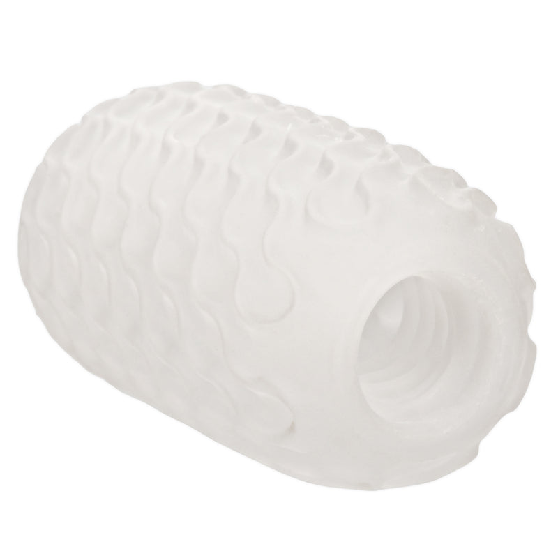 CalExotics Boundless Reversible Ribbed Stroker - Clear - Stroker Masturbator - Stroker Sleeve