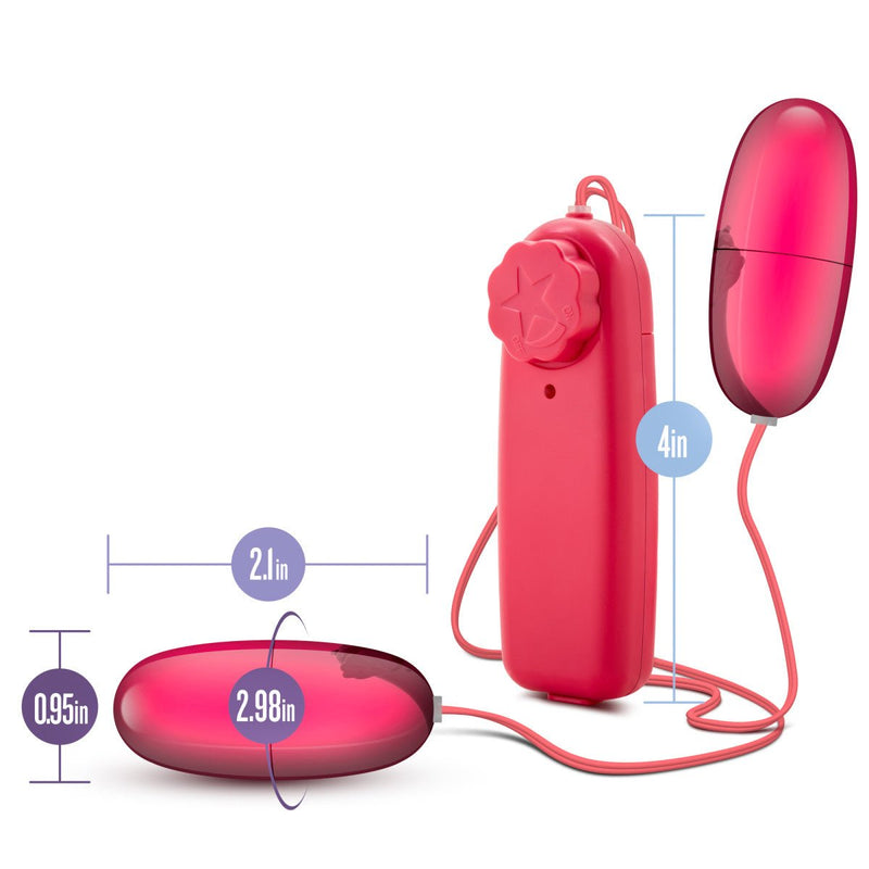 B Yours Double Pop Egg Cerise 2-Inch Vibrating Egg