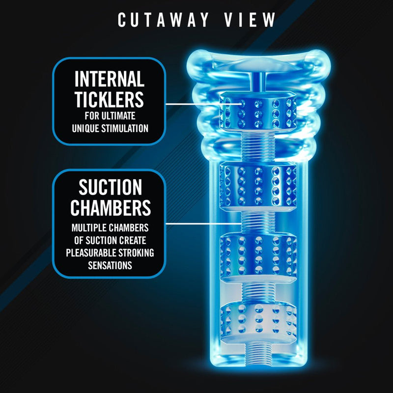 Eden Glow In The Dark Self-Lubricating Masturbator - Clear