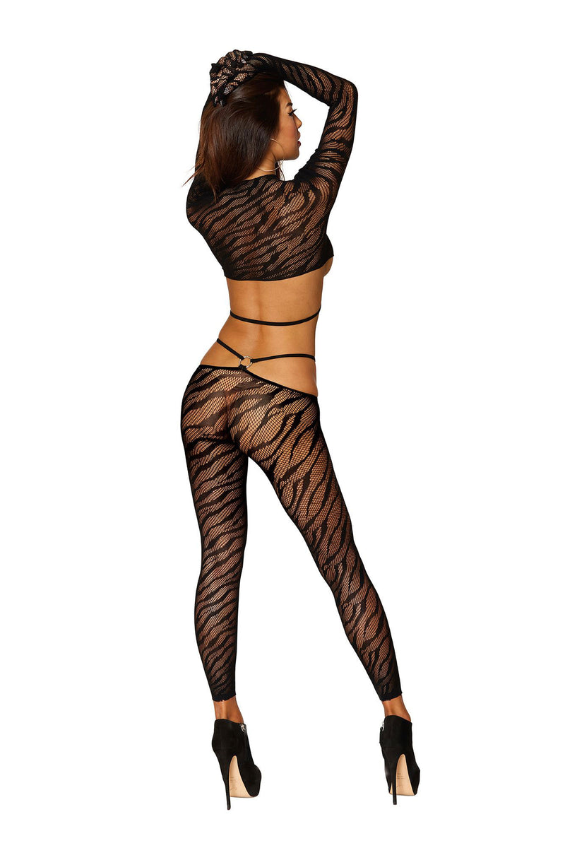 Dreamgirl Ls Bralette and Legging - One Size - Black
