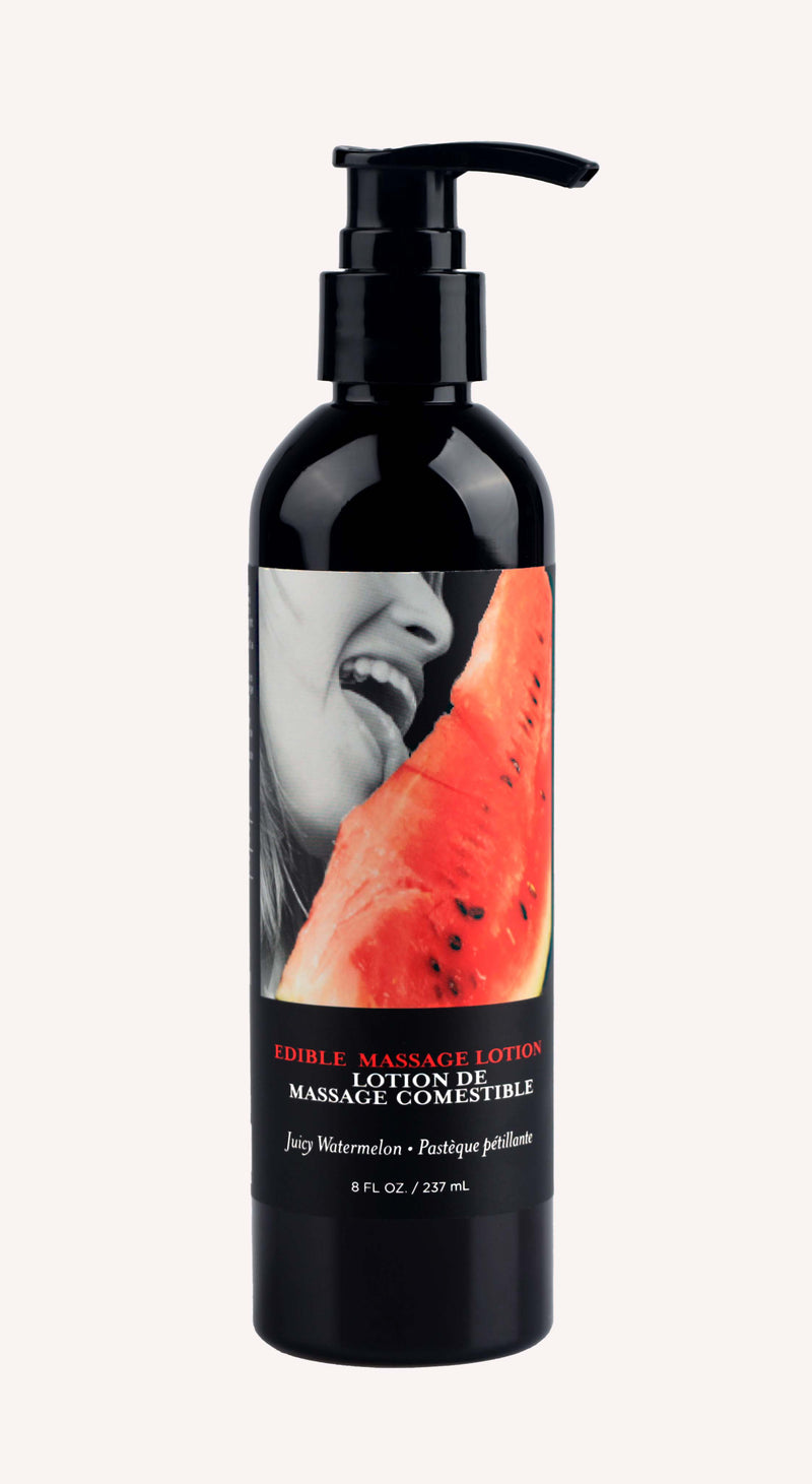 Earthly Body Edible Massage Lotion - Watermelon - 8 Fl. Oz.