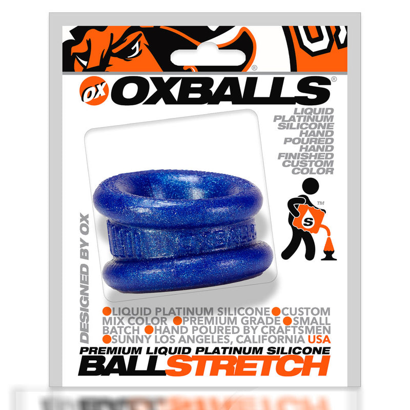 Oxballs Neo 1.25 Inch Short Ball Stretcher Squishy Silicone - Blue Balls