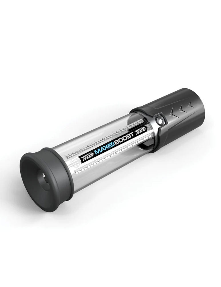 Pipedream Pump Worx Max Boost - Black/Clear - Penis Pump - With Pump Action Handle