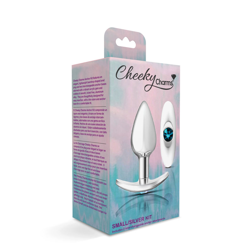 Viben Silver Anchor Buttplug Kit - Clear Iridescent/teal