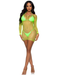 "Supreme Fence Net Mini Dress - One Size - Neon Green LA-86128NGRNOS"