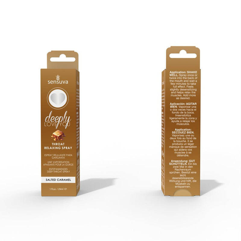 Sensuva Deeply Love You Throat Relaxing Spray - Salted Caramel - 1 Fl. Oz.