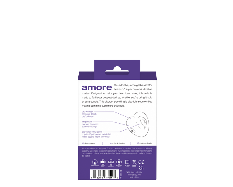 VeDO Amore Rechargeable Pleasure Vibe - Purple