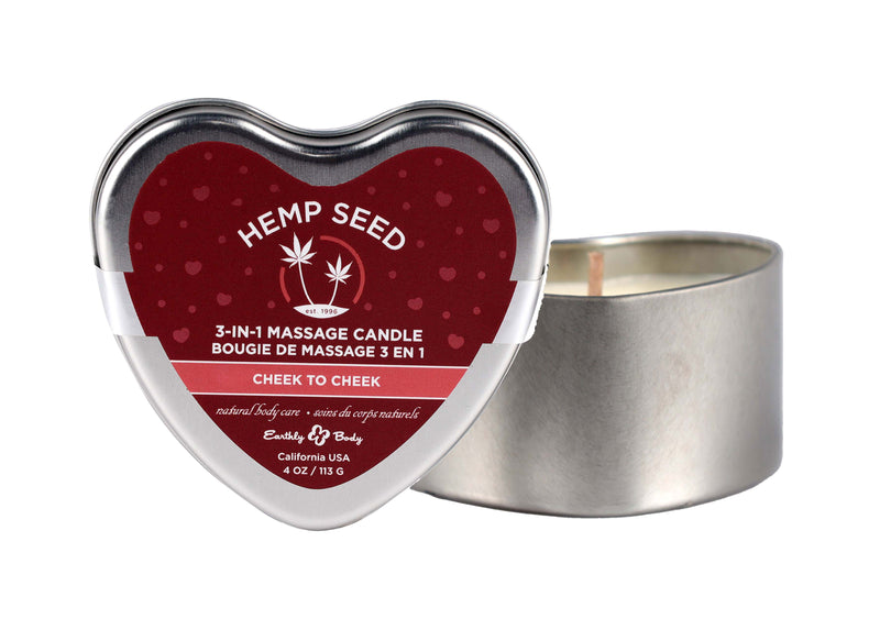 Earthly Body 3-in-1 Massage Candle - Cheek to Cheek - 4 Oz