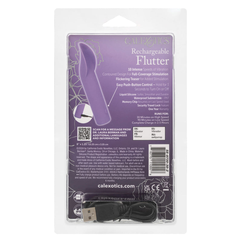 CalExotics Dr. Laura Berman Rechargeable Flutter- Purple