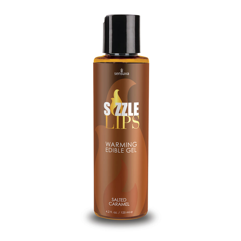 Sensuva Sizzle Lips Warming Edible Gel - Salted Caramel - 4.2 Fl. Oz. / 125 ml