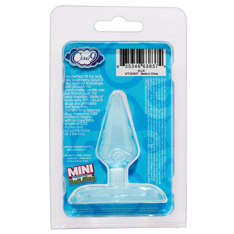 Cloud 9 Novelties Mini Premium Beginner Butt Plug - Blue