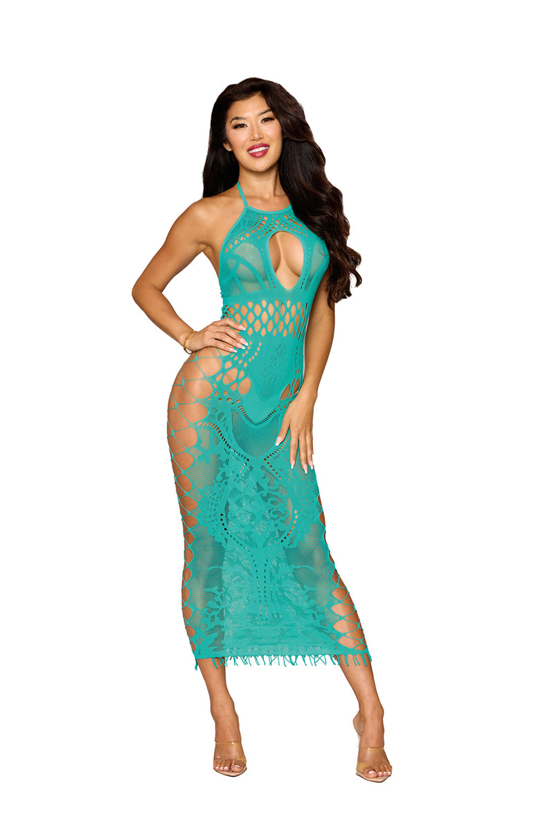 Dreamgirl Bodystocking Gown Dmnd - One Size - Agate