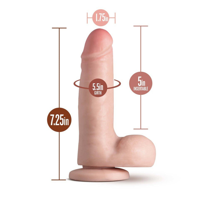 Coverboy K Pop Star Realistic Beige 7.25-Inch Long Dildo With Balls & Suction Cup Base