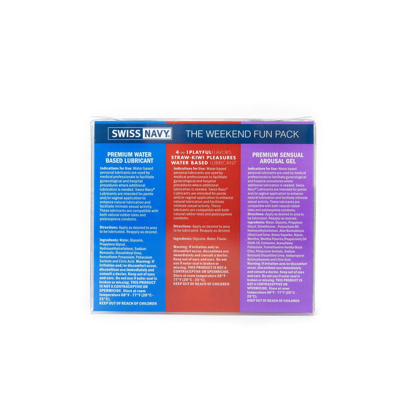 M.D. Science Lab Swiss Navy Weekend Fun Pack 3-1oz