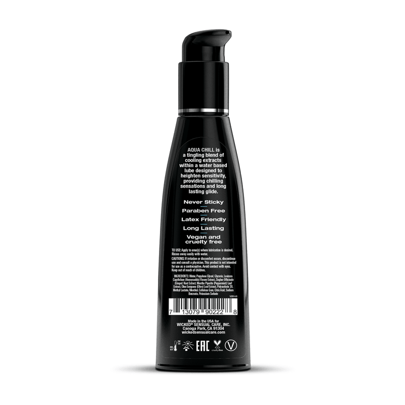 Wicked Sensual Care Aqua Chill Water Based Cooling Lubricant - 4 Fl. Oz.