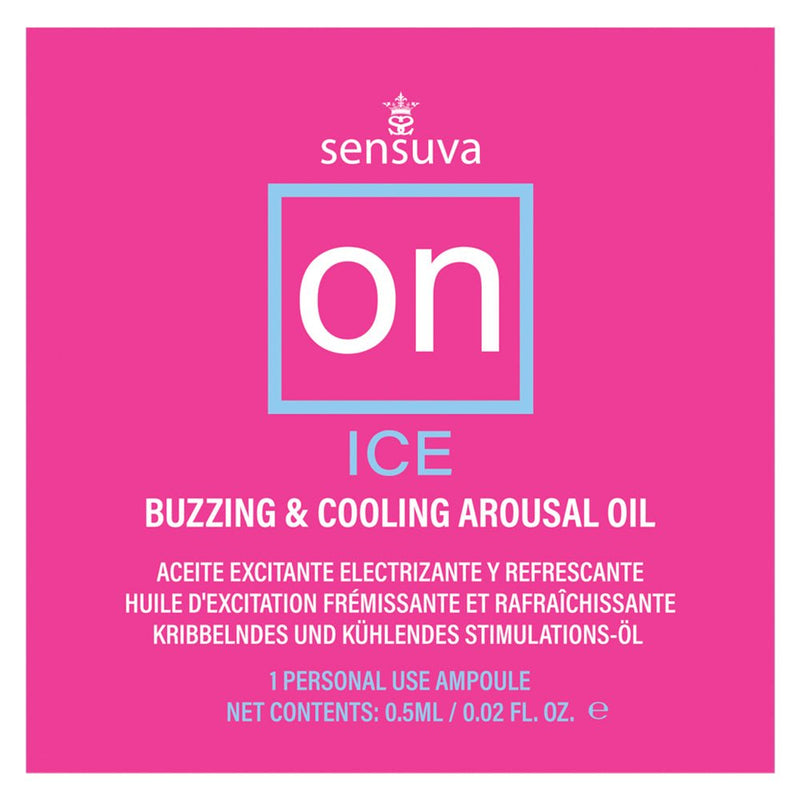 Sensuva On Ice Buzzing & Cooling Female Arousal Oil - 0.01 Oz. Ampoule