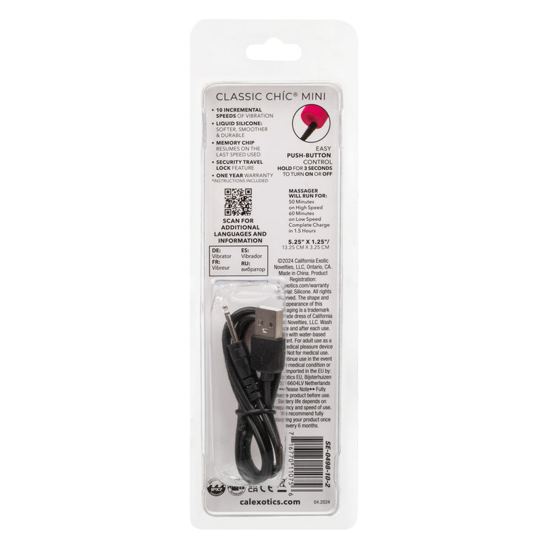 CalExotics Rechargeable Classic Chic Mini - Pink