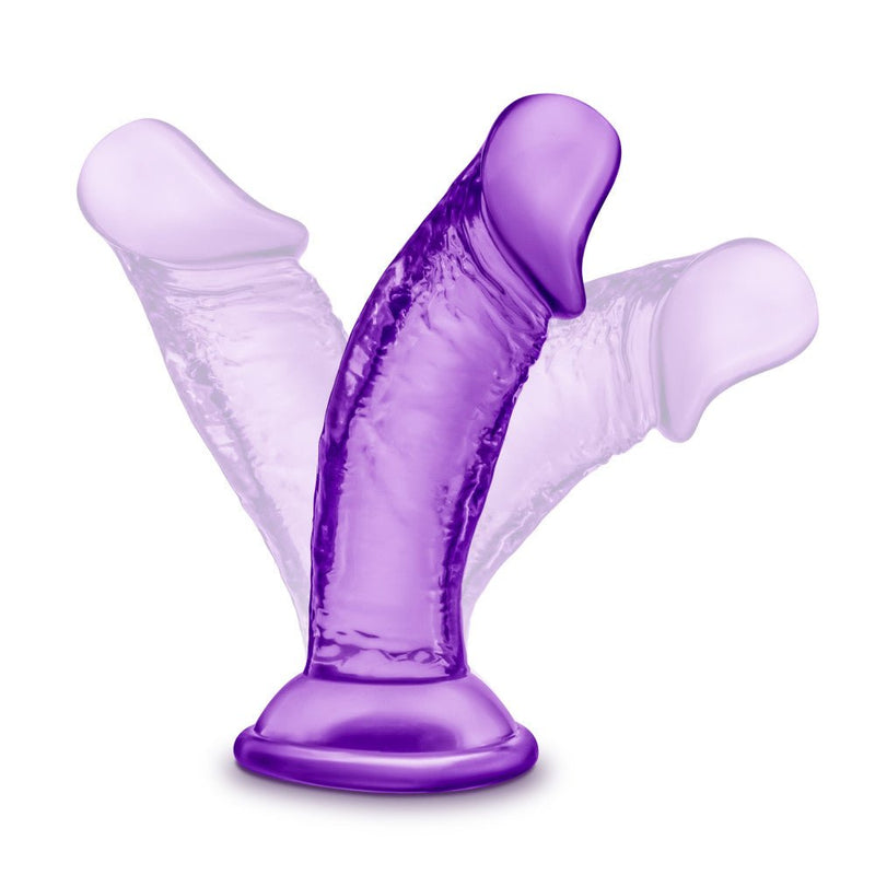 B Yours Sweet N' Small Realistic Purple 4.5-Inch Long Dildo With Suction Cup Base