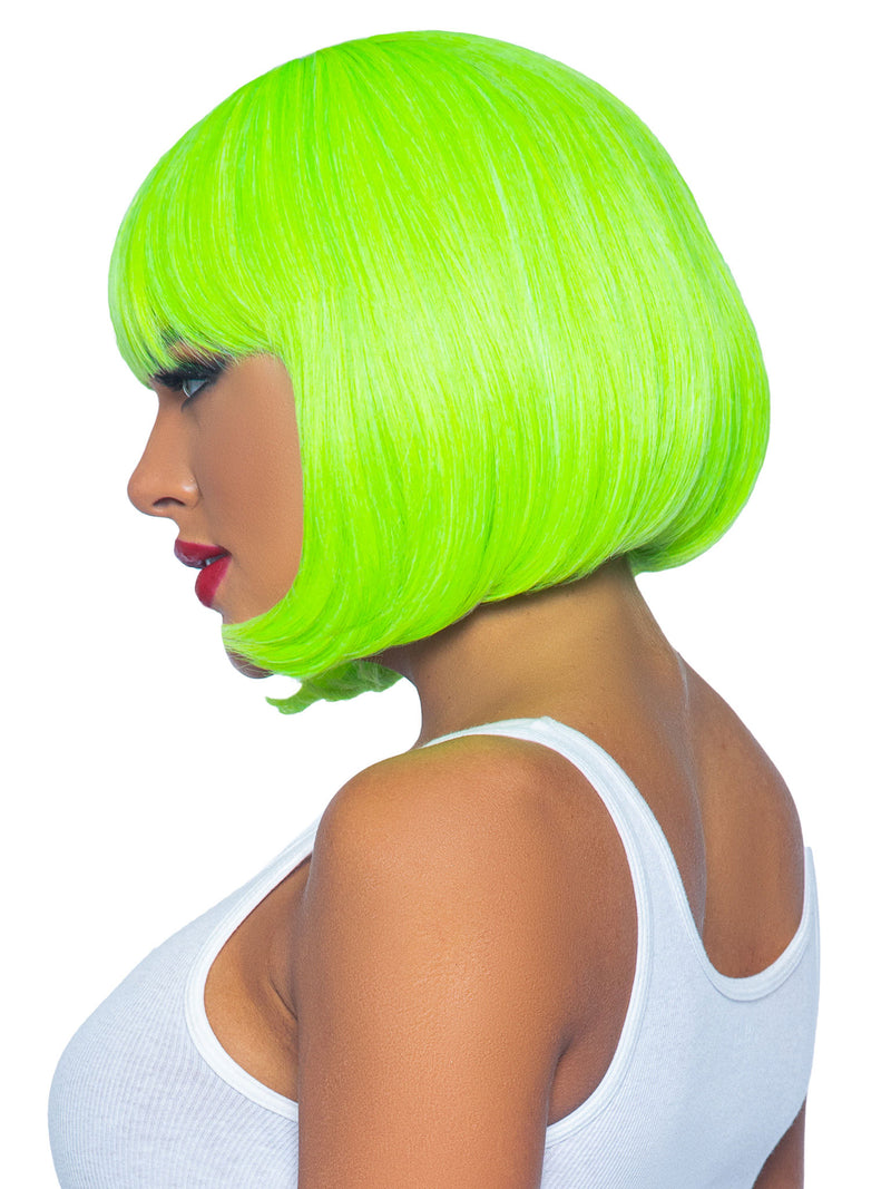 Leg Avenue 12 Inch Short Bob Wig - Neon Green