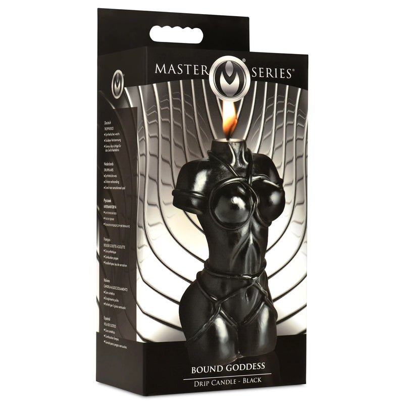 XR Brands Bound Goddess Drip Candle - Black