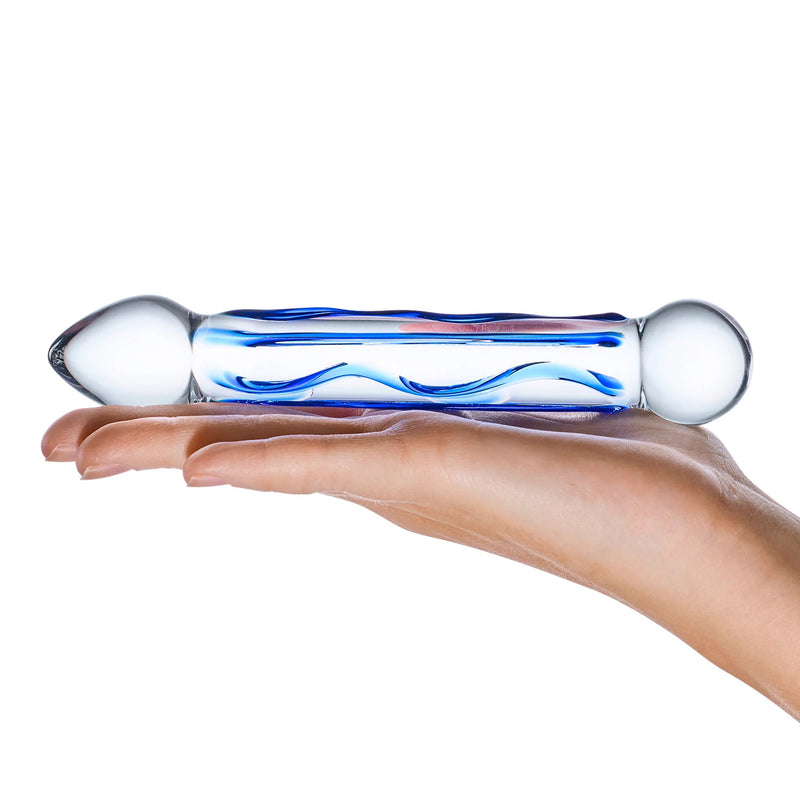 Electric Novelties 6.5 Inch Full Tip Textured Glass Dildo