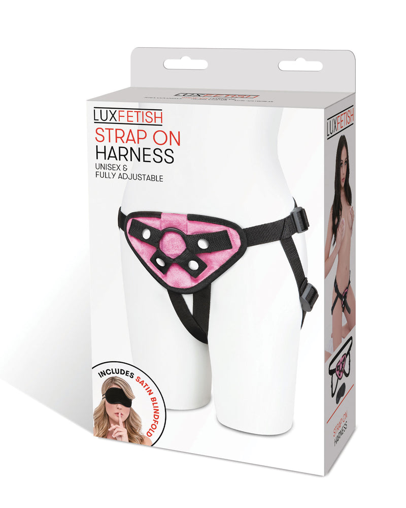 Electric Novelties Pink Velvet Strap-on Harness