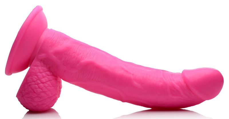 XR Brands Pop Pecker 7.5 Inch Dildo With Balls - Pink