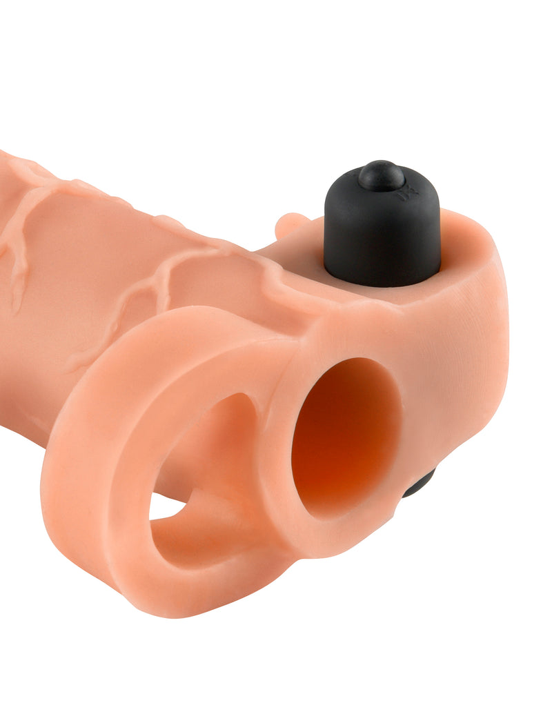 Pipedream Fantasy X-Tensions Vibrating Real Feel 2-Inch Extension - Flesh