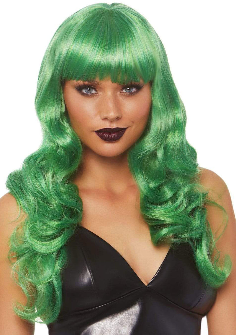 Leg Avenue 24 Inch Misfit Long Wavy Bang Wig - Green