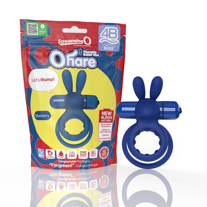 Screaming O Screaming O 4b - Ohare Wearable Rabbit Vibe - Blueberry