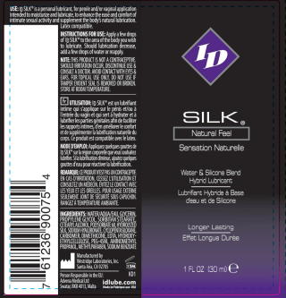 I.D. Lubricants ID Silk Silicone and Water Blend Lubricant 1 Oz
