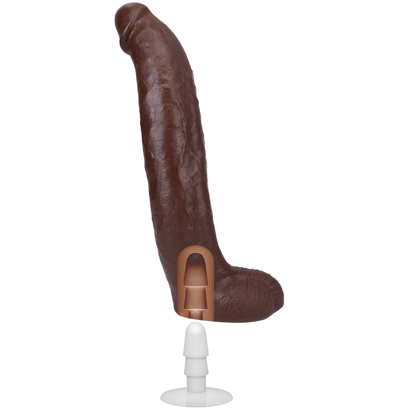 Doc Johnson Signature Cocks - Brickzilla - 13 Inch Ultraskyn Cock With Removable Vac-U-Lock Suction Cup - Chocolate