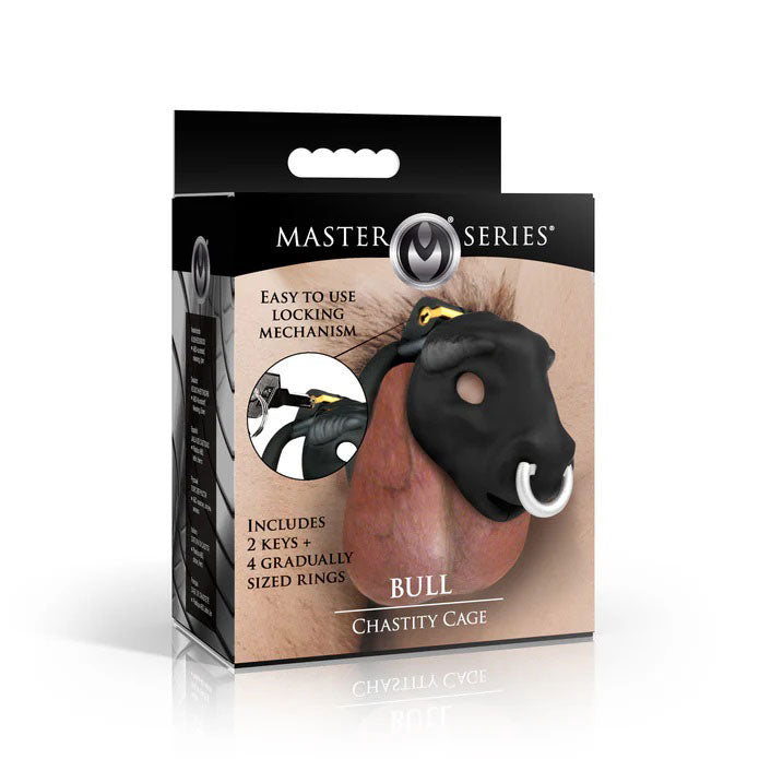 XR Brands Bull Chastity Cage - Black