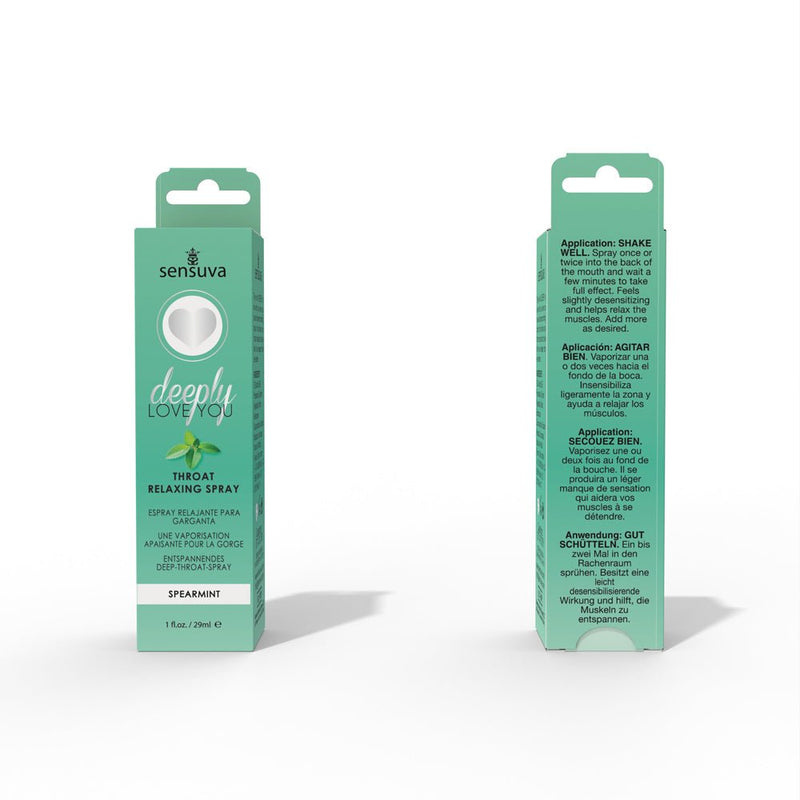 Sensuva Deeply Love You Throat Relaxing Spray - Spearmint - 1 Fl. Oz.