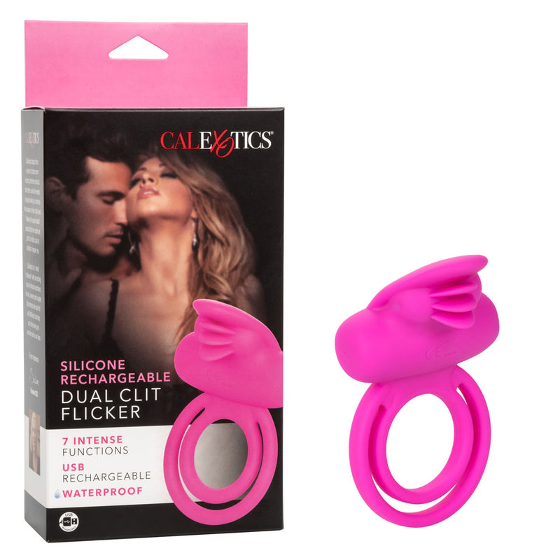CalExotics Silicone Rechargeable Dual Clit Flicker Enhancer