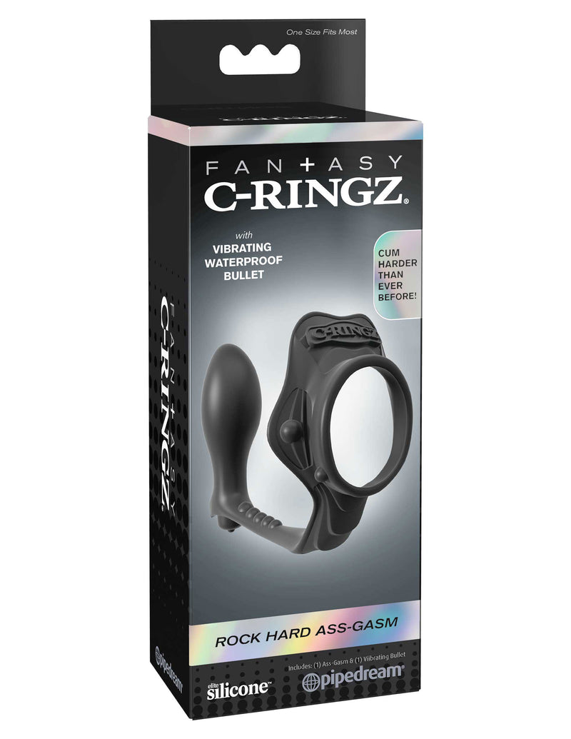 Pipedream Fantasy C-Ringz Rock Hard Ass Gasm - Black